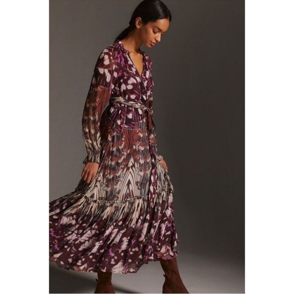 Anthropologie Long-Sleeve Wrap Midi Dress
⭐️⭐️please read info below-H6 - Picture 2 of 12